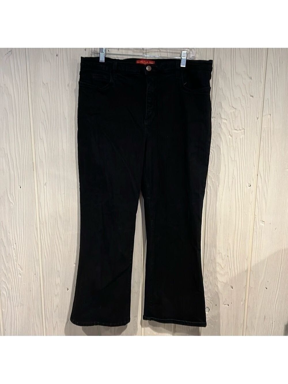NYDJ Tummy Tuck Jeans Black 5 pocket style Stretchy Size 16 straight leg
